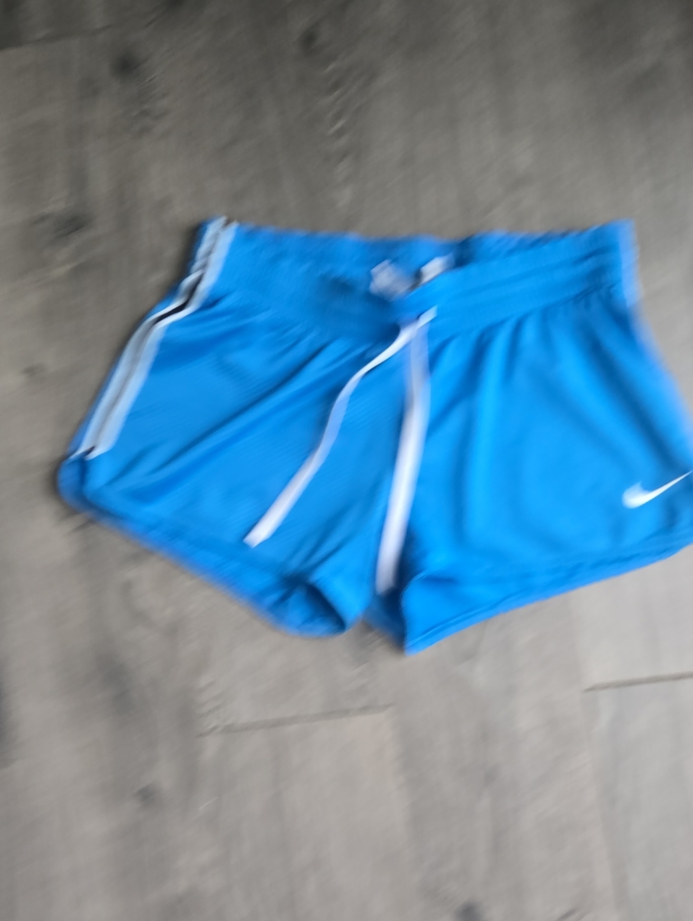 Nike Women’s Bright Blue Athletic Shorts with White Trim